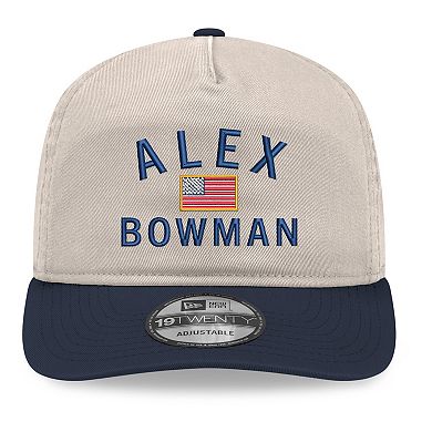 Men's New Era Khaki/Navy Alex Bowman Flag 19TWENTY Adjustable Hat