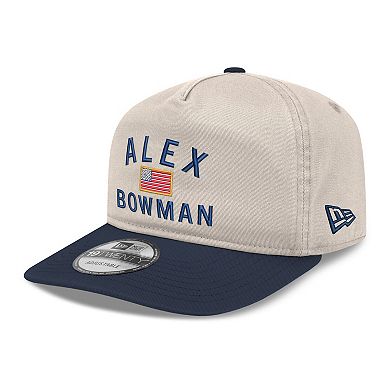 Men's New Era Khaki/Navy Alex Bowman Flag 19TWENTY Adjustable Hat