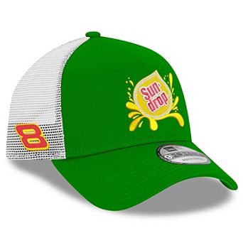 Men's New Era Green/White Dale Earnhardt Jr. Sun Drop 9FORTY Trucker Adjustable Hat