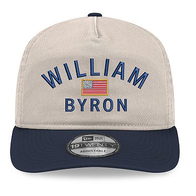 Men's New Era Khaki/Navy William Byron Flag 19TWENTY Adjustable Hat