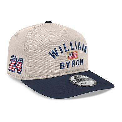 Men's New Era Khaki/Navy William Byron Flag 19TWENTY Adjustable Hat