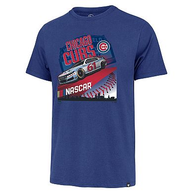 Men's '47 Royal NASCAR x Chicago Cubs Franklin T-Shirt