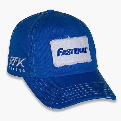 Men's Checkered Flag Sports Blue Chris Buescher Fastenal Vintage Patch Adjustable Hat