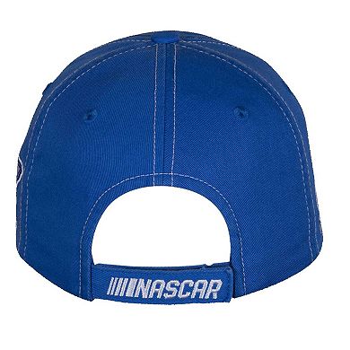 Men's Checkered Flag Sports Blue Chris Buescher Fastenal Vintage Patch Adjustable Hat