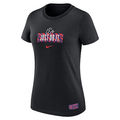 Women's Nike Black USMNT Verbiage T-Shirt