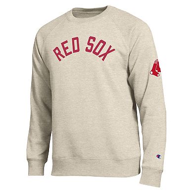 Men's Champion Oatmeal Boston Red Sox All-Star Soft Felt Sweatshirt