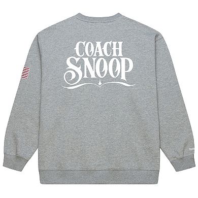 Men's Mitchell & Ness Gray Team USA Coach Snoop Sweatshirt
