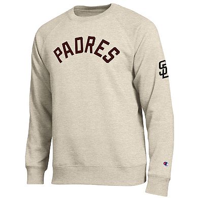Men's Champion Oatmeal San Diego Padres All-Star Soft Felt Sweatshirt