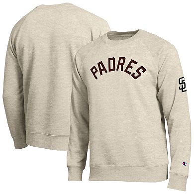 Men's Champion Oatmeal San Diego Padres All-Star Soft Felt Sweatshirt