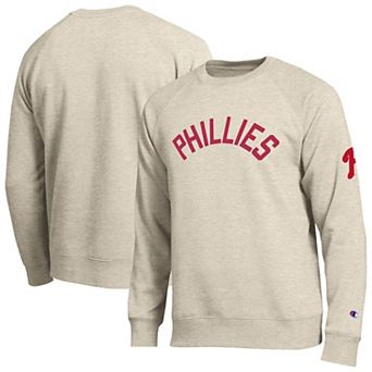 Men's Champion Oatmeal Philadelphia Phillies All-Star Soft Felt Sweatshirt