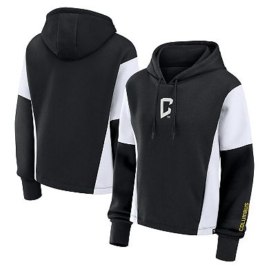 Women's Fanatics Black Columbus Crew Oversized Legacy Goalkeeper Pullover Hoodie