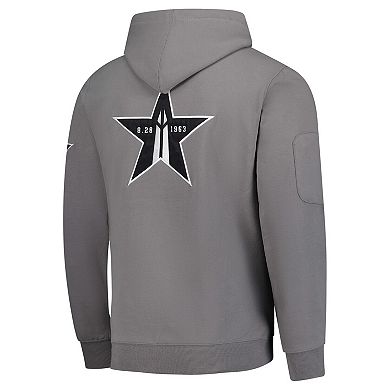 Unisex FISLL Gray NBA Events Logoman Shadow Collection Pullover Hoodie