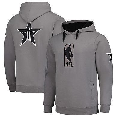 Unisex FISLL Gray NBA Events Logoman Shadow Collection Pullover Hoodie