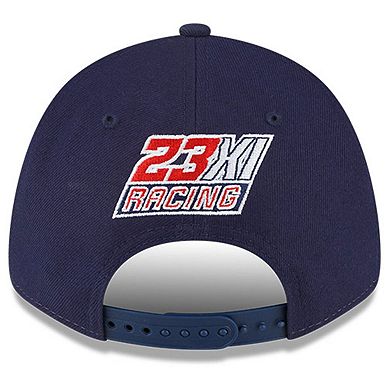 Men's New Era White/Blue Bubba Wallace 9FORTY Americana Snapback Adjustable Hat