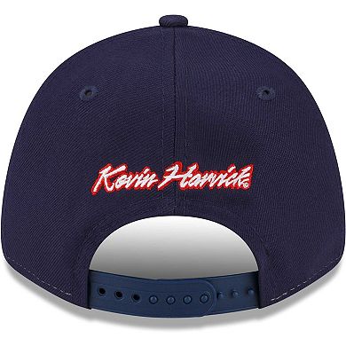 Men's New Era White/Blue Kevin Harvick 9FORTY Americana Snapback Adjustable Hat