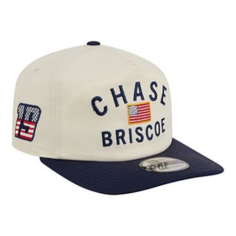Men's New Era Cream/Navy Chase Briscoe Flag 19TWENTY Adjustable Hat