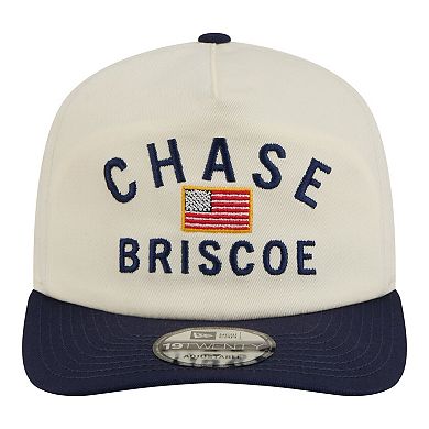 Men's New Era Cream/Navy Chase Briscoe Flag 19TWENTY Adjustable Hat