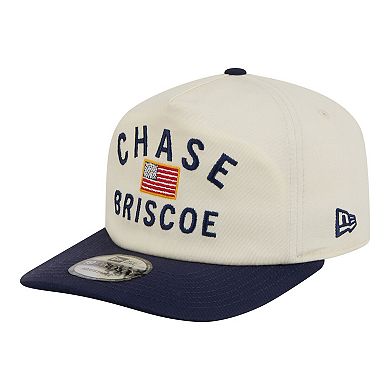 Men's New Era Cream/Navy Chase Briscoe Flag 19TWENTY Adjustable Hat