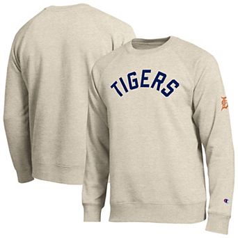 Men's Champion Oatmeal Detroit Tigers All-Star Soft Felt Sweatshirt