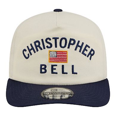 Men's New Era Cream/Navy Christopher Bell Flag 19TWENTY Adjustable Hat