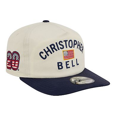 Men's New Era Cream/Navy Christopher Bell Flag 19TWENTY Adjustable Hat