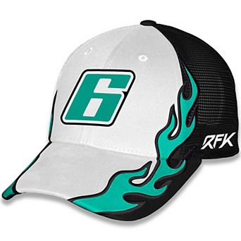 Unisex Checkered Flag Sports Black Brad Keselowski BuildSubmarines.com Flame Trucker Adjustable Hat