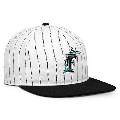 Men's Nike White/Black Florida Marlins Cooperstown Collection Pro Adjustable Hat