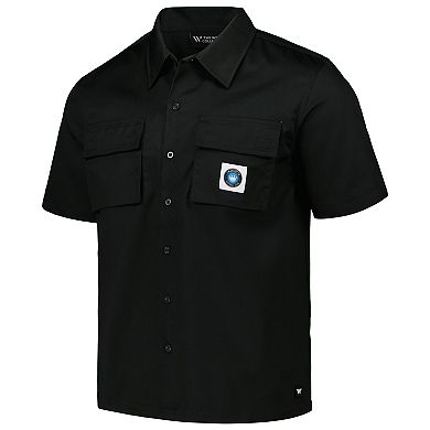 Men's The Wild Collective Black Charlotte FC Utility Button-Up Shirt
