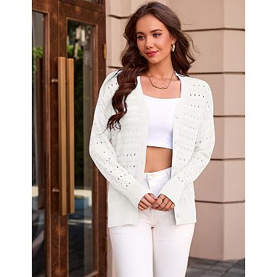 Women Long Sleeve Knit Button Down Cardigan