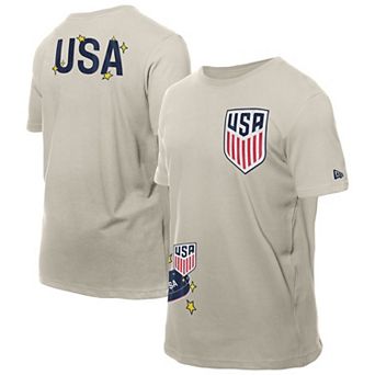 Men's New Era Light Beige USMNT Logo Select T-Shirt