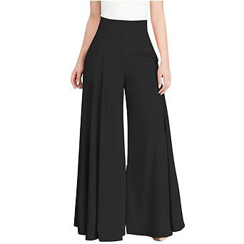 Women's High Waist Wide Leg Pants Flowy Palazzo Pants Casual Dressy Loose Fit Trousers
