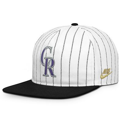 Men's Nike White/Black Colorado Rockies Cooperstown Collection Pro
