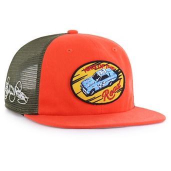 Men's Market Studios by ���47 Orange/Olive Richard Petty Captain Trucker Adjustable Hat