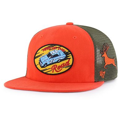 Men's Market Studios by 47 Orange/Olive Richard Petty Captain Trucker Adjustable Hat