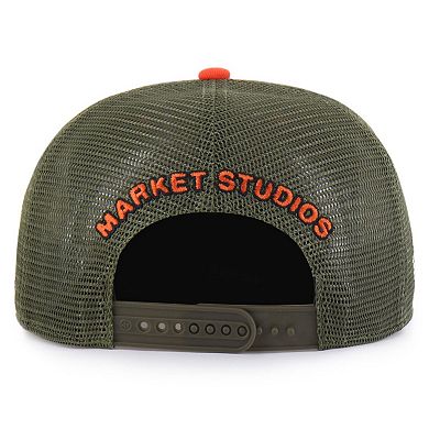 Men's Market Studios by 47 Orange/Olive Richard Petty Captain Trucker Adjustable Hat