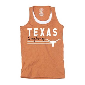 Girls Youth Wes & Willy Texas Orange Texas Longhorns Racerback Tank Top
