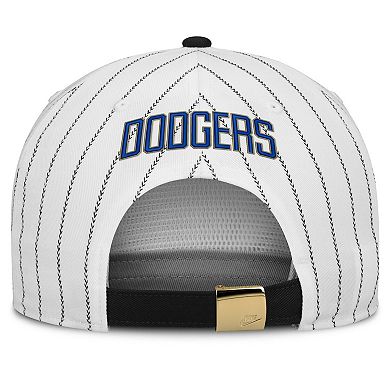Men's Nike White/Black Brooklyn Dodgers Cooperstown Collection Pro Adjustable Hat