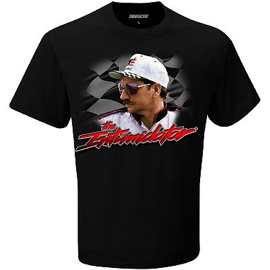 Men's Checkered Flag Black Dale Earnhardt Intimidator T-Shirt