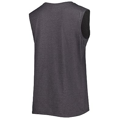 Women's Fanatics Heather Charcoal Las Vegas Raiders Plus Size Tank Top