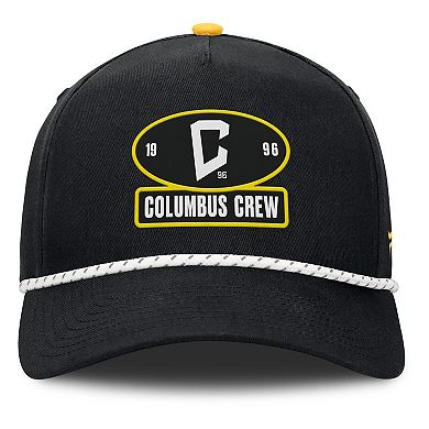 Men's Fanatics Black Columbus Crew Two-Seam Rope A-Frame Adjustable Hat