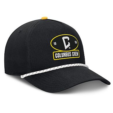 Men's Fanatics Black Columbus Crew Two-Seam Rope A-Frame Adjustable Hat