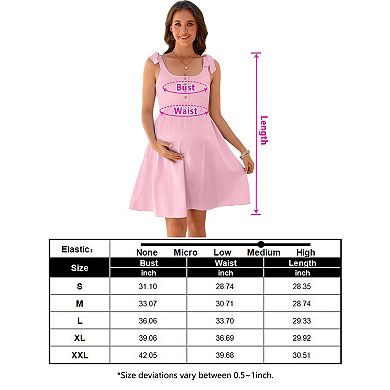 Women Maternity Sleeveless Button Stripe Dress