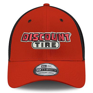 Men's New Era Red Austin Cindric Discount Tire NEO 39THIRTY Flex Hat