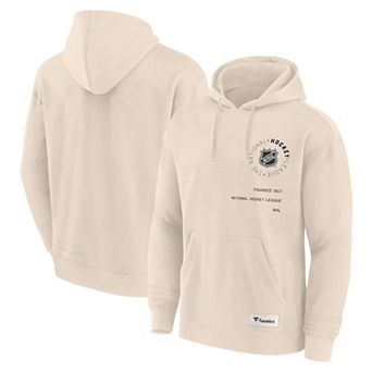 Men's Fanatics Cream NHL-Logo Future Ground Info Pullover Hoodie