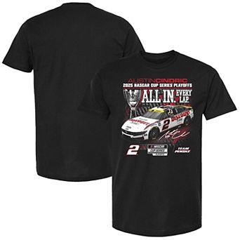 Men's Checkered Flag Sports Black Austin Cindric 2025 NASCAR Cup Series Playoffs Discount Tire T-Shirt