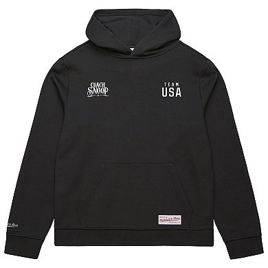 Men's Mitchell & Ness Black Team USA Coach Snoop Hoodie