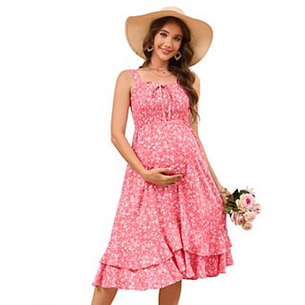 Women's Maternity Dress Sleeveless Floral Tank Sundress
