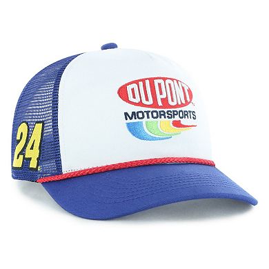 Men's '47 White/Royal Jeff Gordon DuPont Rope Adjustable Trucker Hat
