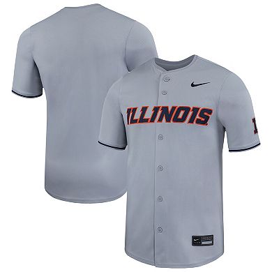 Men's Nike Gray Illinois Fighting Illini Limited Baseball Jersey