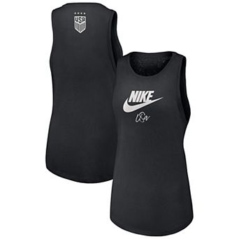 Women's Nike Black USWNT Futura Performance Tank Top
